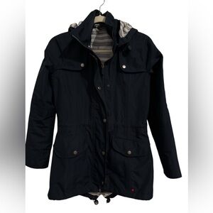 Women’s Barbour Navy Utility Jacket with Hood size 2